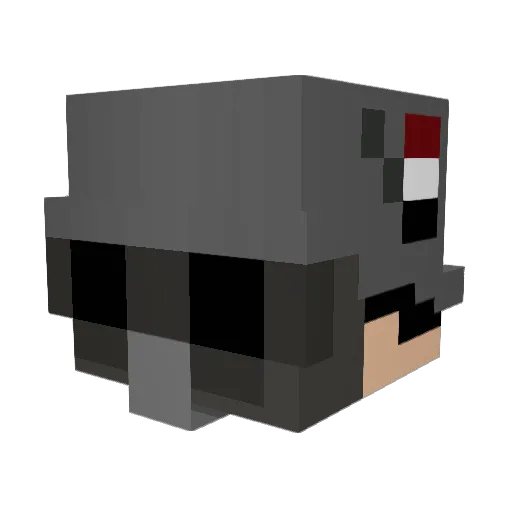 Z0MB1EKILLER Minecraft avatar head, 3D render