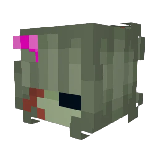 Z0MBIEGIRLZ Minecraft avatar head, 3D render