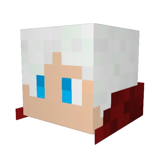 Z0STER Minecraft avatar head, 3D render