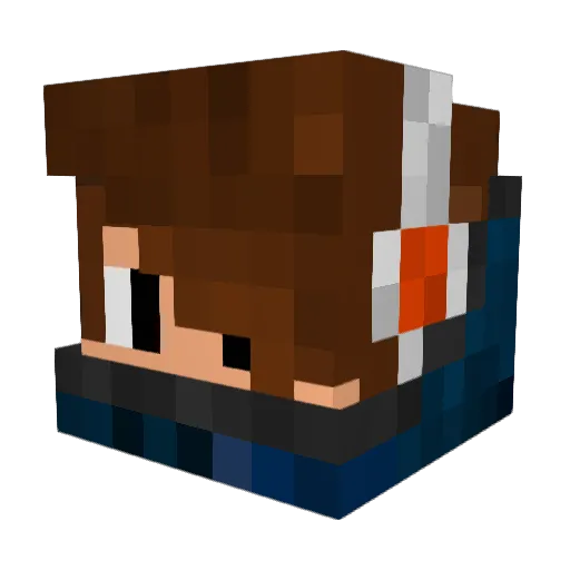 Z0kai Minecraft avatar head, 3D render