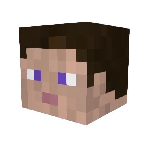 Z0mBh8R Minecraft avatar head, 3D render