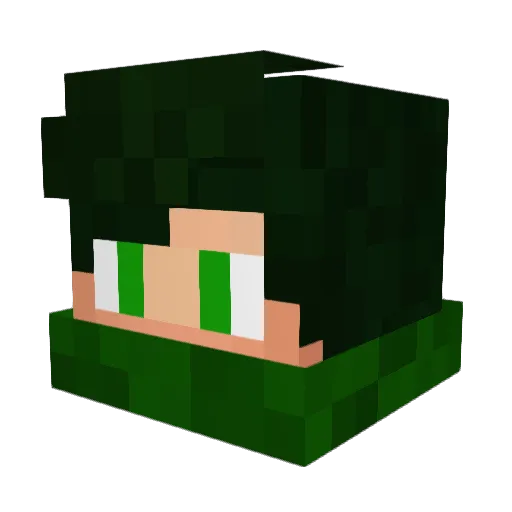 Z0mbieGraham Minecraft avatar head, 3D render