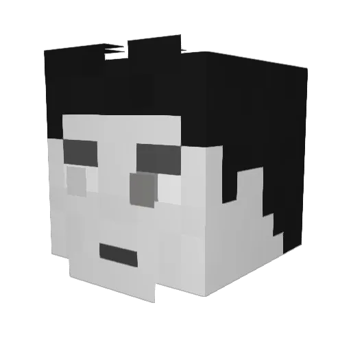 Z0me_ Minecraft avatar head, 3D render