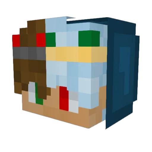 Z0ph Minecraft avatar head, 3D render