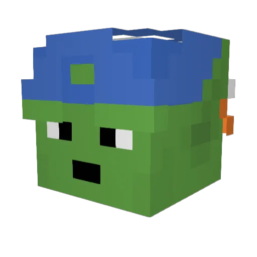 Z0rp0 Minecraft avatar head, 3D render
