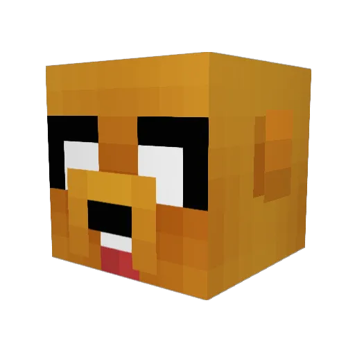 Z1FF_ Minecraft avatar head, 3D render