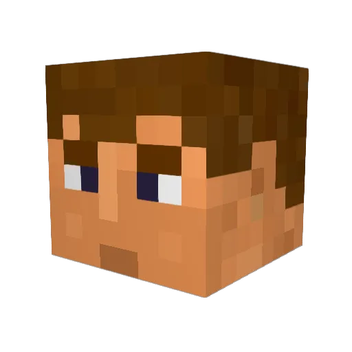 Z1K00 Minecraft avatar head, 3D render