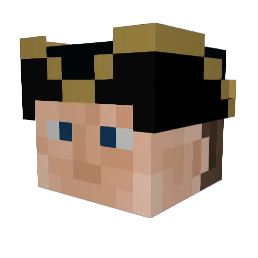 Z1RCONIUM Minecraft avatar head, 3D render