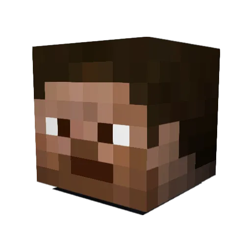 Z1_Master Minecraft avatar head, 3D render