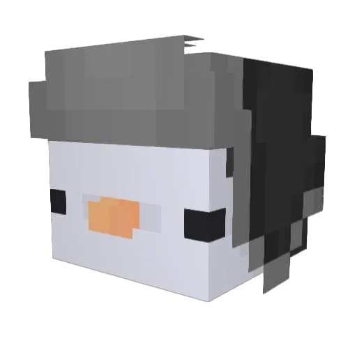 Z1cKDinAmIT Minecraft avatar head, 3D render