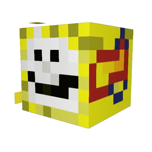 Z1p0r Minecraft avatar head, 3D render