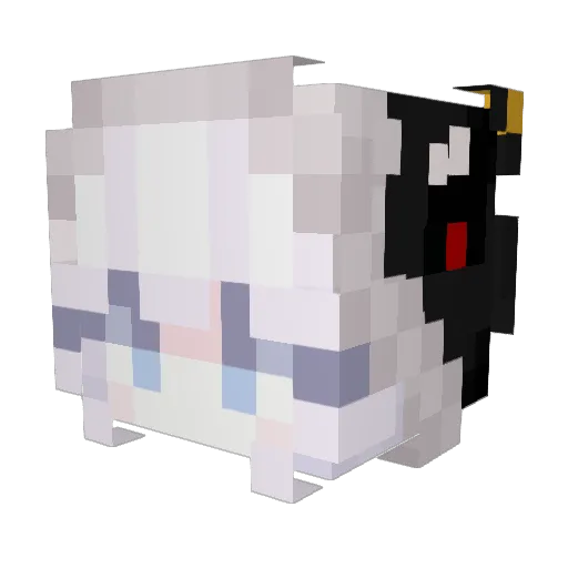 Z1phh Minecraft avatar head, 3D render