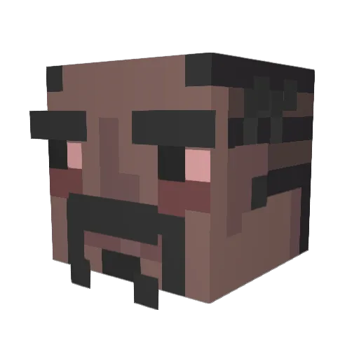 Z1zu Minecraft avatar head, 3D render