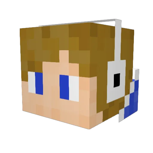 Z28pie Minecraft avatar head, 3D render