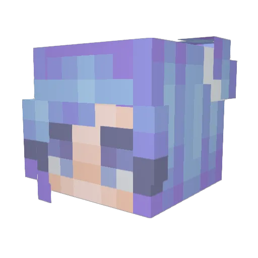 Z2T Minecraft avatar head, 3D render