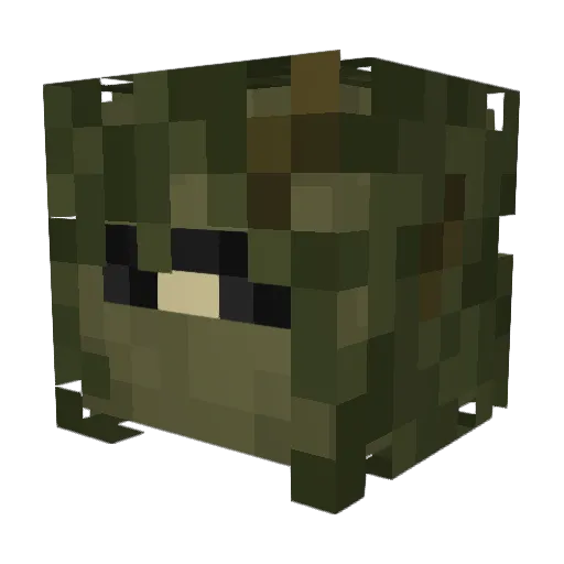 Z3B4B0N Minecraft avatar head, 3D render