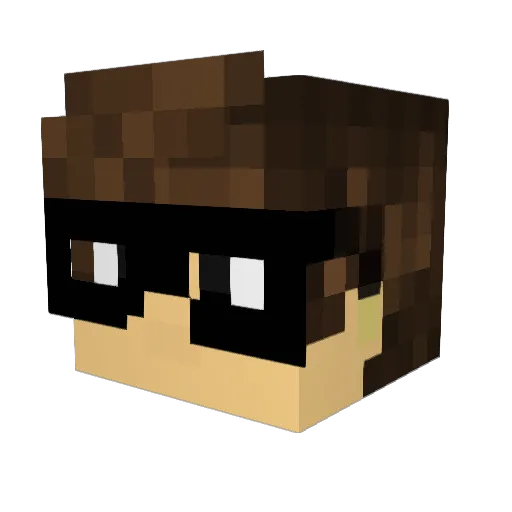 Z3BRA3 Minecraft avatar head, 3D render