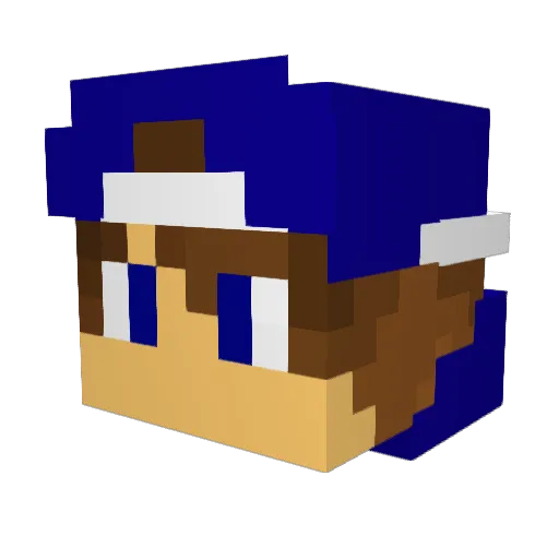 Z3DRIX Minecraft avatar head, 3D render