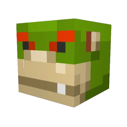 Z3EZ3E Minecraft avatar head, 3D render