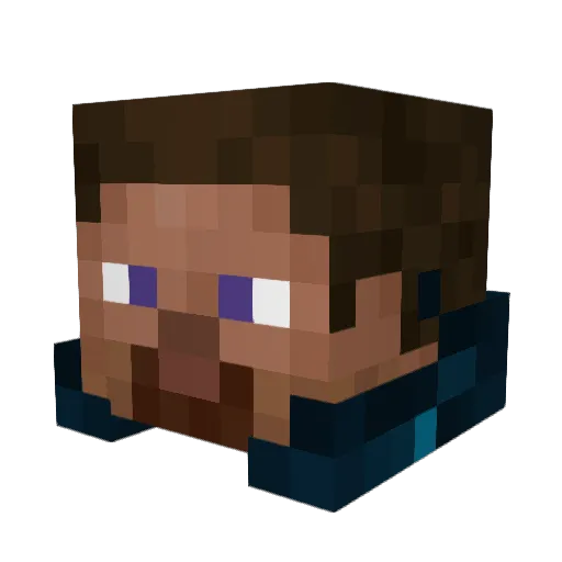Z3GARMC Minecraft avatar head, 3D render