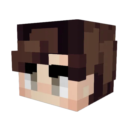 Z3IL Minecraft avatar head, 3D render