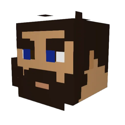 Z3NMASA Minecraft avatar head, 3D render