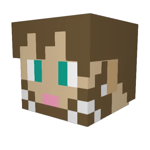 Z3PHLAR Minecraft avatar head, 3D render