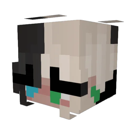 Z3PTAH Minecraft avatar head, 3D render