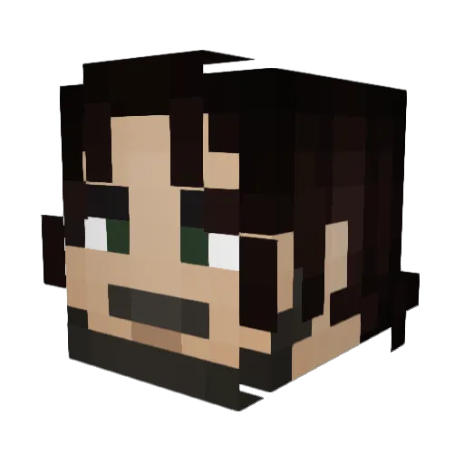 Z3R0Flux Minecraft avatar head, 3D render
