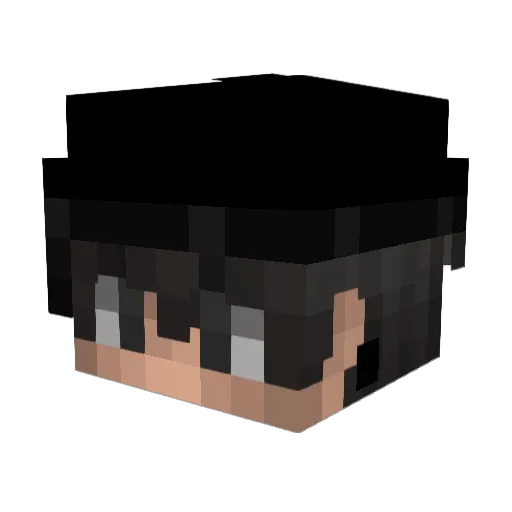 Z3R0K_ Minecraft avatar head, 3D render