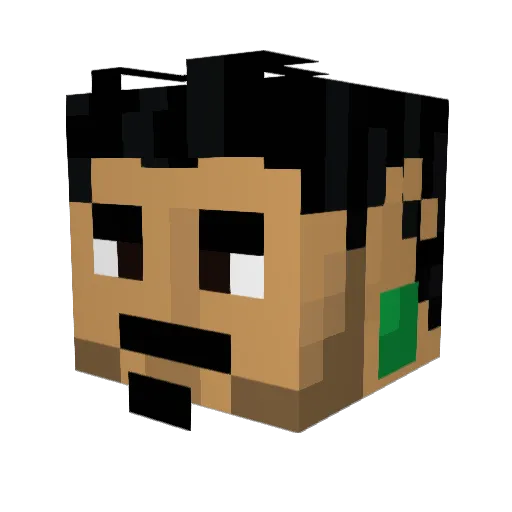 Z3R0Nihil Minecraft avatar head, 3D render