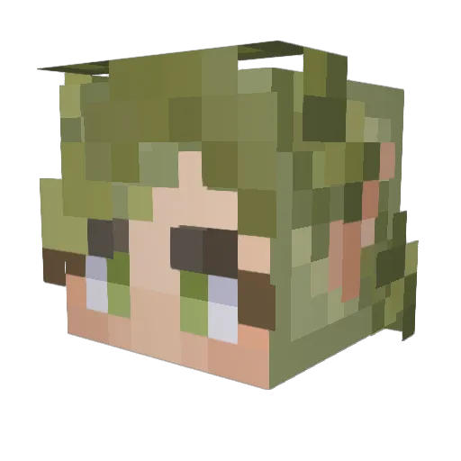 Z3R0X2 Minecraft avatar head, 3D render