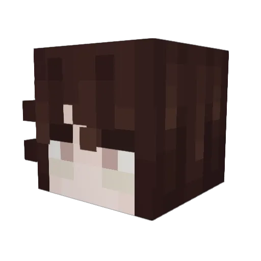 Z3R0xa Minecraft avatar head, 3D render