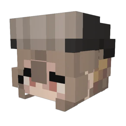 Z3ep Minecraft avatar head, 3D render