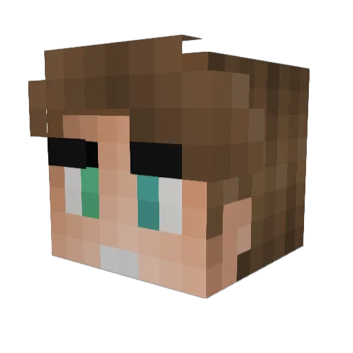 Z3nner Minecraft avatar head, 3D render