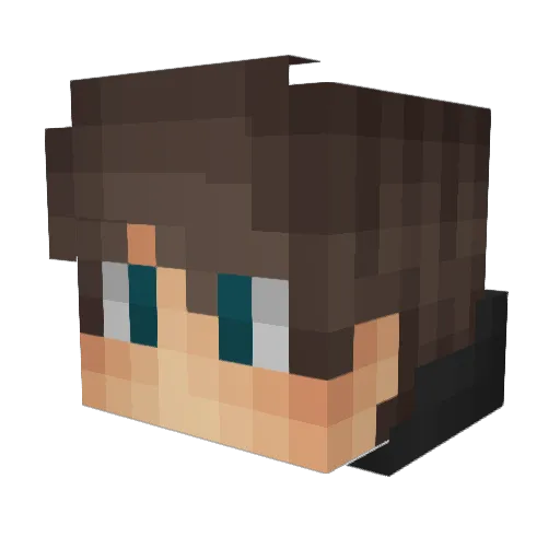 Z3phxy Minecraft avatar head, 3D render