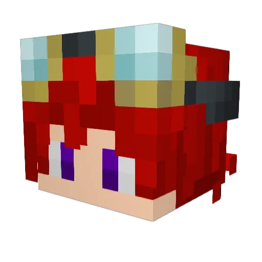 Z3phyron Minecraft avatar head, 3D render