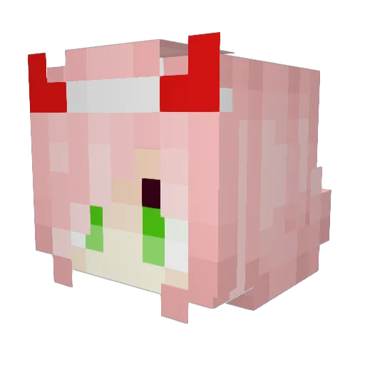 Z3r02faq Minecraft avatar head, 3D render