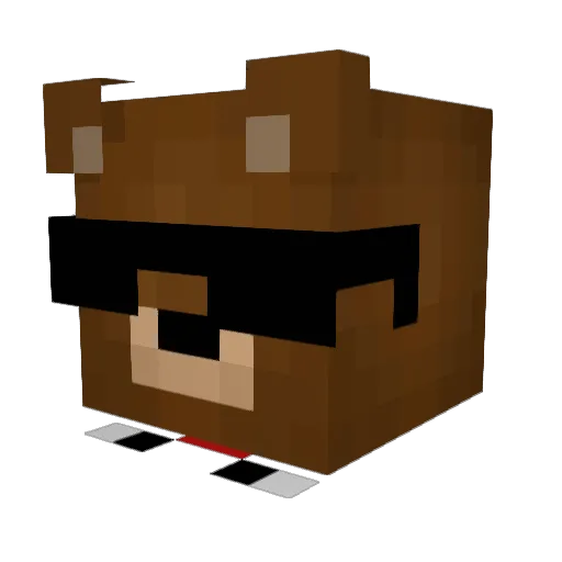Z400RED Minecraft avatar head, 3D render