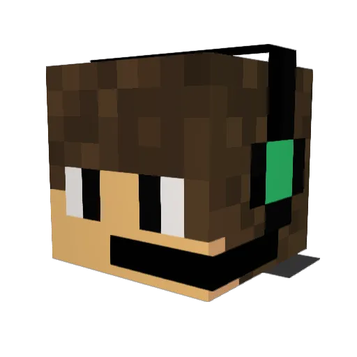 Z4ApZ Minecraft avatar head, 3D render