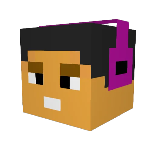 Z4Box Minecraft avatar head, 3D render