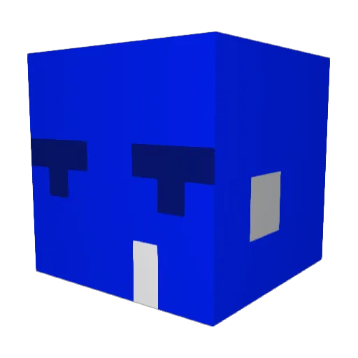 Z4K3 Minecraft avatar head, 3D render