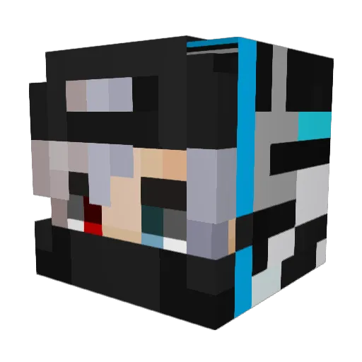 Z4LIMxYT Minecraft avatar head, 3D render