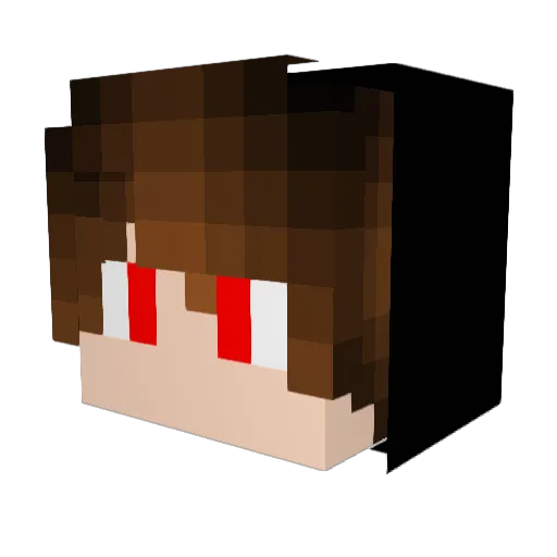 Z4RP31 Minecraft avatar head, 3D render