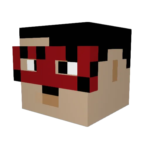 Z4RX Minecraft avatar head, 3D render