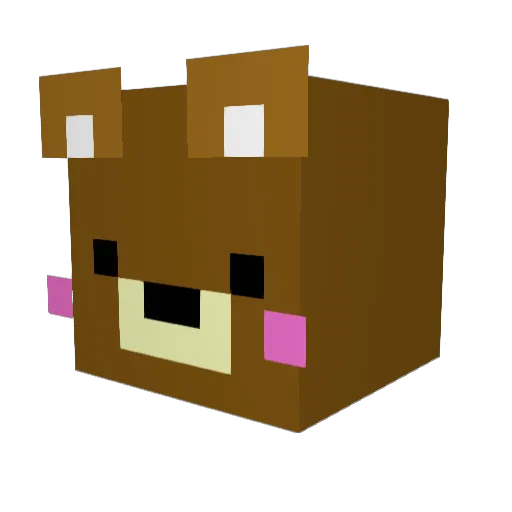 Z4ckB0T Minecraft avatar head, 3D render