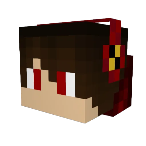 Z4kken Minecraft avatar head, 3D render