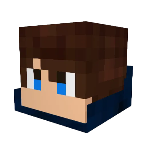 Z4n3ster Minecraft avatar head, 3D render