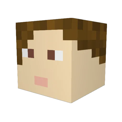 Z4rby Minecraft avatar head, 3D render