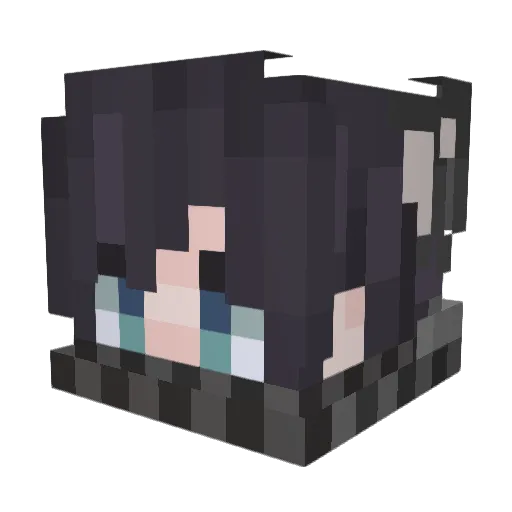 Z4yMe Minecraft avatar head, 3D render